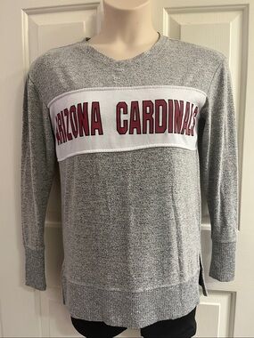 NFL Team Arizona Cardinals Gray Pullover Sweatshirt, White Chest Panel Size S